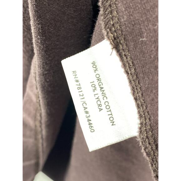 EILEEN FISHER Top M Stretch Organic Cotton Jersey 3/4 Sleeve Brown USA - Picture 7 of 10